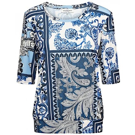 &Co Woman &co women top lucille paisley indigo multi
