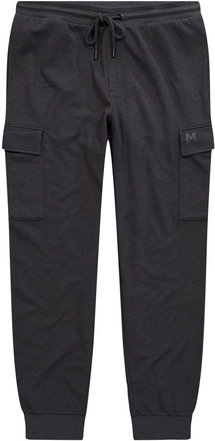 Men Plus - Heren - Cargo-joggingbroek elastische tailleband - Donkergrijze melange - Maat L