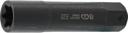 BGS Steeksleutelinzet E-profiel extra lang Aandrijving Buitenzeskant 22 mm SW E22 5246-E22