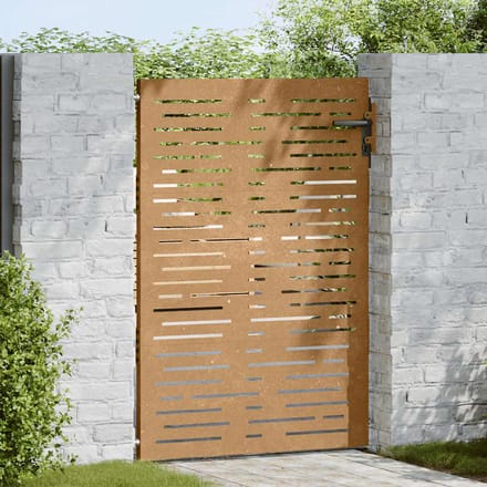 vidaXL - Tuinpoort - 85 - x - 150 - cm - Poedercoated - staal - Zwart - Vergrendelbaar