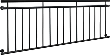 Frans balkon 90 x 225 cm Zwart