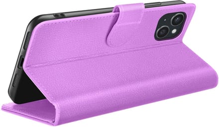 Zanae, Hoesje geschikt voor iPhone 15 Plus - Wallet Case & Magneetsluiting, Paars