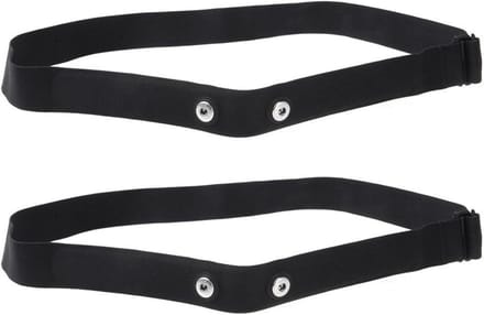 Hartslag Borstband - Hartslagmeter Sensor - Sporten Meten - Dubbele Sensor - 2 Stuks - Zwart