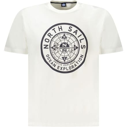 North Sails Witte Katoenen Heren T-Shirt