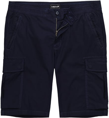 Men Plus - Heren - Cargo-Bermuda buikvriendelijk relaxed fit - Navy blauw - Maat 70
