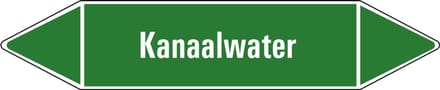 Kanaalwater leidingmarkering op vel 126 x 26 mm - 5 per vel
