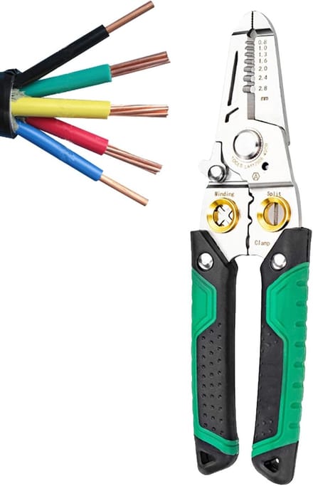 Draad isolatiestang - Multifunctioneel gereedschap - Elektrisch onderhoud - 7-in-1 functies - 19 cm lang - Multicolor
