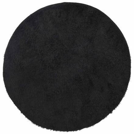 vidaXL - Hoogpolig - vloerkleed - NAVARRA - 120x120 - cm - polyester - zwart