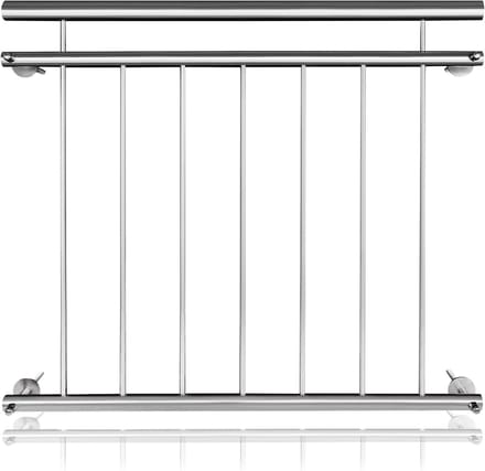 Frans Balkon RVS Reling 90 cm Hoog - Sterke Balkonbescherming
