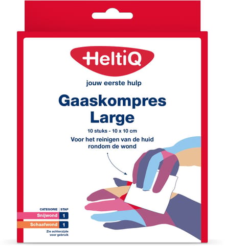 Heltiq Gaaskompres 10X10Cm