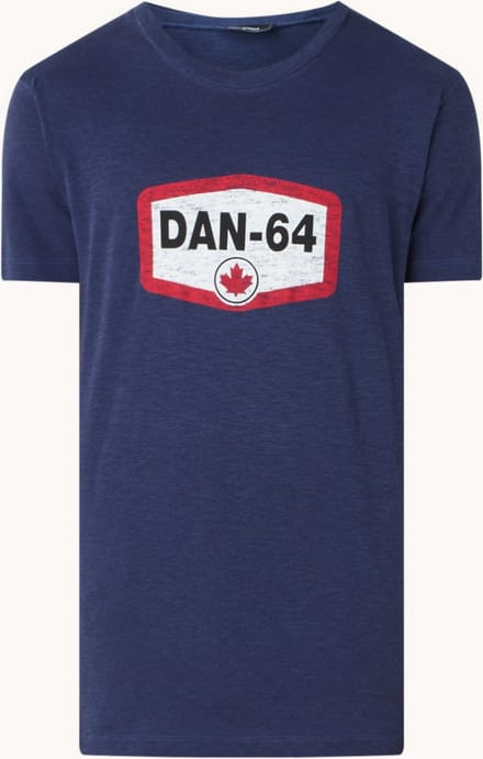 Dsquared2 T-shirt met print - Blauw - Maat S