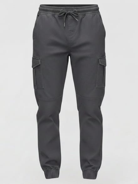 OMBRE Broek - Regular Fit - Katoen - Effen Grafiet M