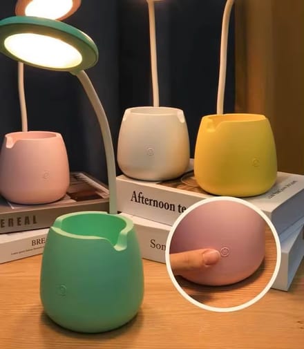 LED Bureaulamp met Pennenhouder – Draadloos – USB Oplaadbaar – Touch Bediening – Groen