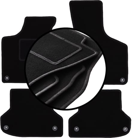 Complete set veloursmatten voor: Audi A3 8P hatchback, sportback, cabrio (2003-2011)