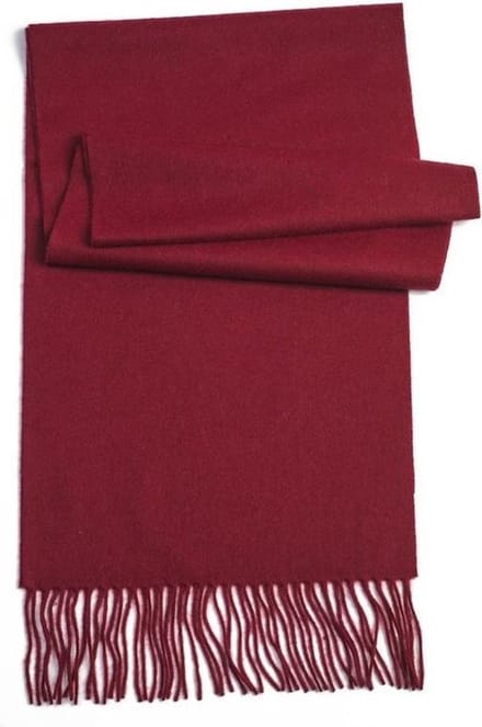 Athemyll kasjmier Sjaal 100% Kasjmier Donkerrood - 190×30 cm