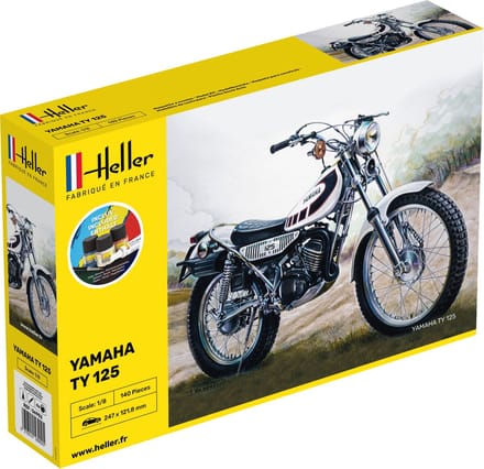 Heller Modelbouwpakket Motoren - 56902 Yamaha TY 125 Bike - Starter Kit Plastic - 1:8 - Modelbouw