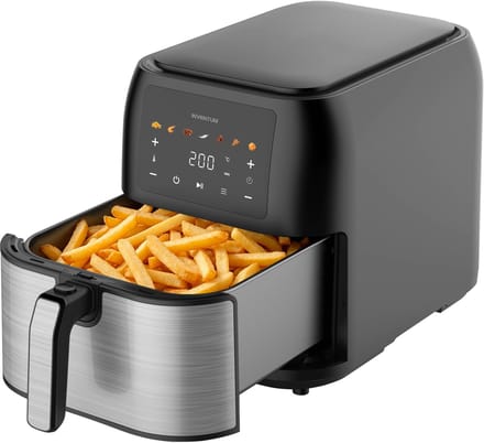 Inventum GF801HLDB - Airfryer - Inhoud 8 liter - Zwart/RVS