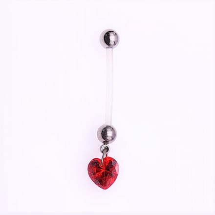 Zwangerschaps Piercing - Hartje Rood