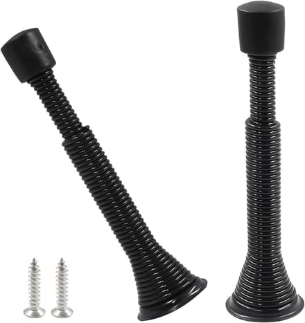 Deurstopper Set - Veer Deurstoppers - Muur Beschermen - Zware Kwaliteit - Verstelbaar 78-119mm - Zwart