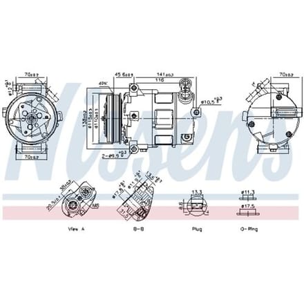 Airco-compressor NISSENS 891152