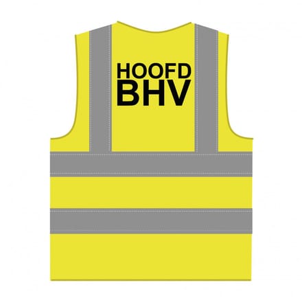 Hoofd BHV hesje RWS geel