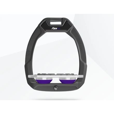 Veiligheidstekkers Paardrijden Plat Grip Antraciet/Grijs/Paarse Flex-On Safe-On