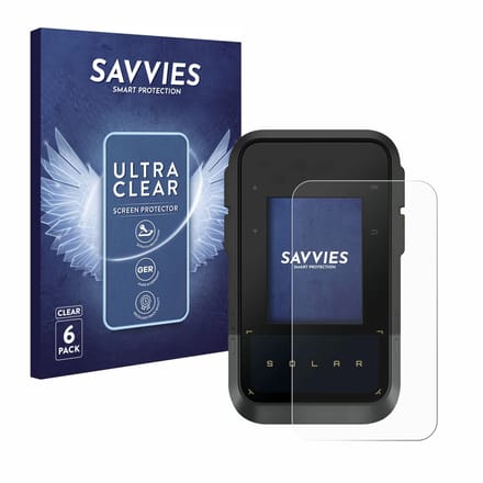 Savvies - Screenprotector voor Garmin eTrex Solar - Folie Beschermfolie transparant 6 Stuks