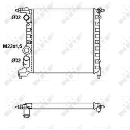 Radiator, motorkoeling NRF 58783