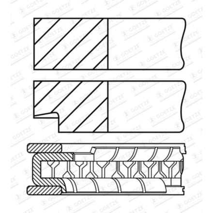 Goetze Engine Zuigerveren set GOETZE 08-452200-00