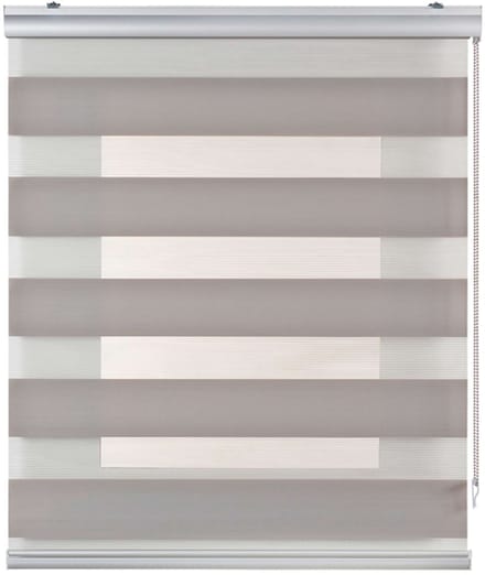 Storesdeco - Premium Duo rolgrodijn met aluminium afwerking Grijs, 100x250 cm