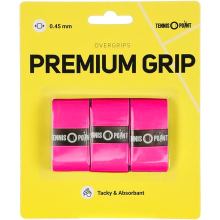 Tennis-Point Premium Grip Verpakking 3 Stuks-Pink