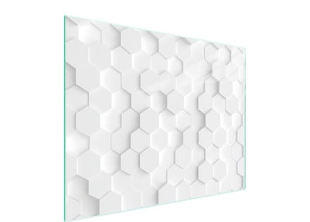 TMK ArtDeko - Snijplank van Glas - 52x40cm - Wit - Hittebestendig - Antislip