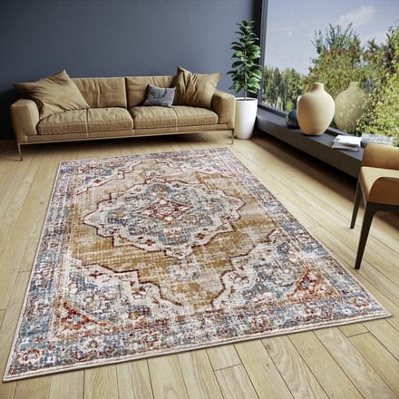 Flycarpets Klassiek Vintage Vloerkleed - Strozzi - Rood / Multi - 80x120 cm
