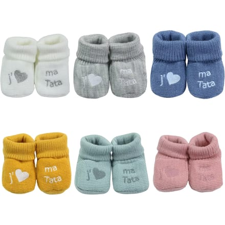 Babyslofjes Trois Kilos Sept J'aime Tata (x6)