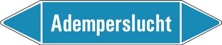 Ademperslucht leidingmarkering op vel 75 x 17 mm - 8 per vel