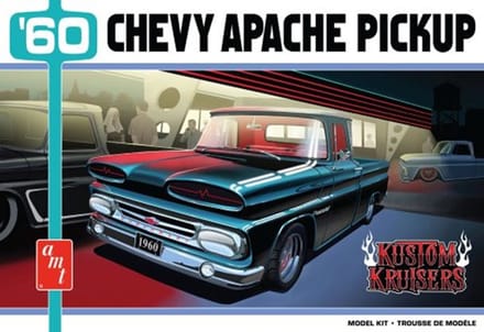 AMT Modelbouwpakket Auto - 1444 Chevrolet '60 Chevy Apache Pickup - Kustom Kruisers - Amerikaanse Auto Plastic - 1:25 - Modelbouw
