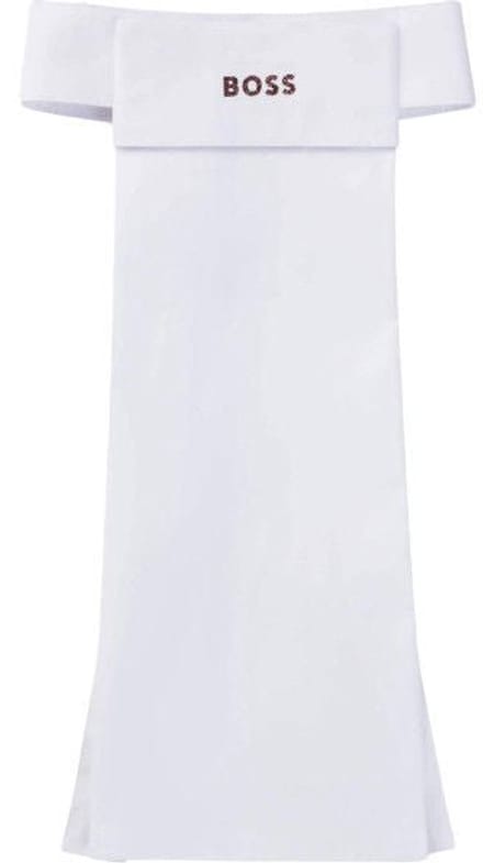 Boss Equestrian Plastron Met Glitter logo Core Wit