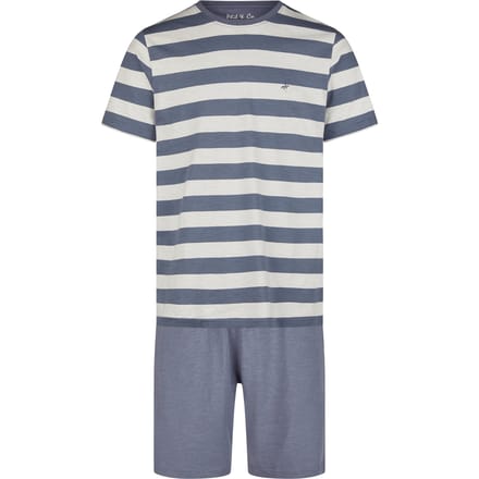 Phil & Co Heren Shortama Korte Pyjama Set Palm Gestreept - Maat XXL
