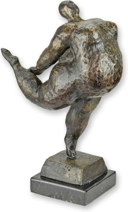 Brons beeld - naakt - danseres - sculptuur - 24 cm hoog