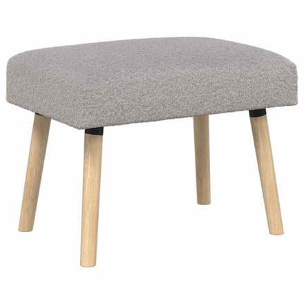 vidaXL - Bank - Effen - Lichtgrijs - 60 - x - 40 - x - 45 - cm - Bouclé