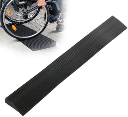 Zelfklevend Overgangsprofiel voor Drempel, Zwart, 90 cm, Hoogte Aanpasbaar