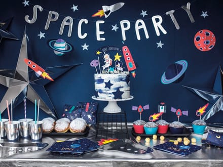 6 space party papieren bekers 200ml