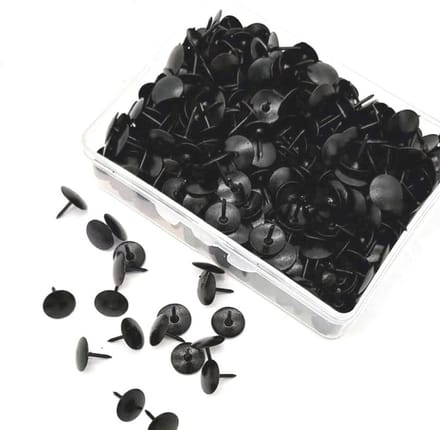 Metal Prikkers - Decoratieve Spelden - Documenten Bevestigen - Met Handige Box - 400 Stuks - Zwart