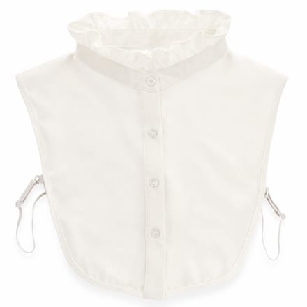 Lajetti - Los Wit Kraagje - Blouse Kraagje met Ruches - Dames Kraagje