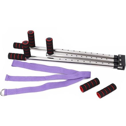 3-Stangen Beenstrekker Verstelbare Split Stretchmachine Roestvrij Staal Home Yoga Dans Oefening Flexibiliteit Training Apparatuur 9 Hole Adjustment gray