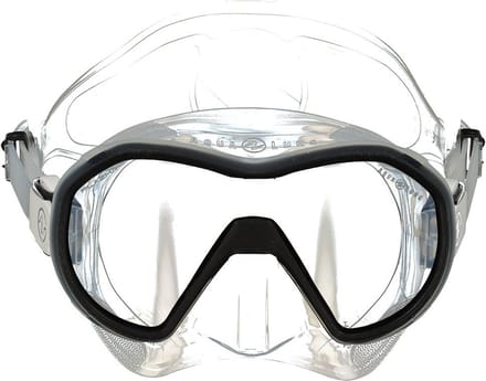 Aqualung Plazma Duikmasker Transparant,Zwart