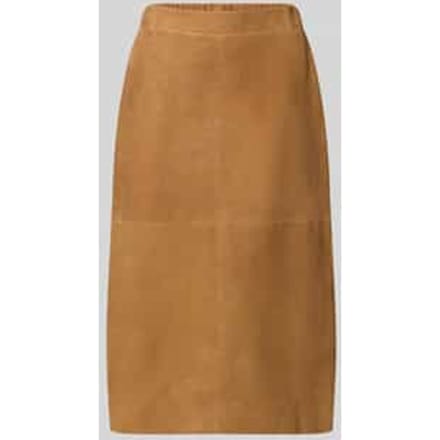 Leren rok van lamsleer met elastische tailleband