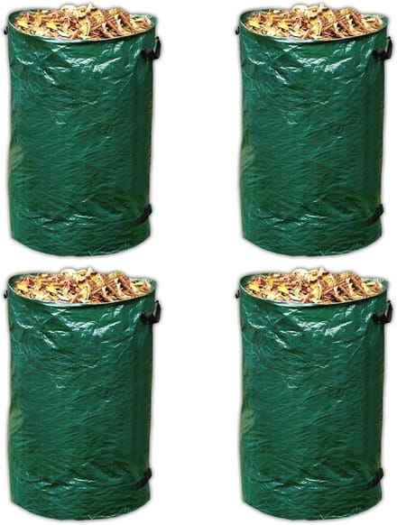 Set van 4 herbruikbare tuinafvalzakken 120 liter voor bladeren en groenafval