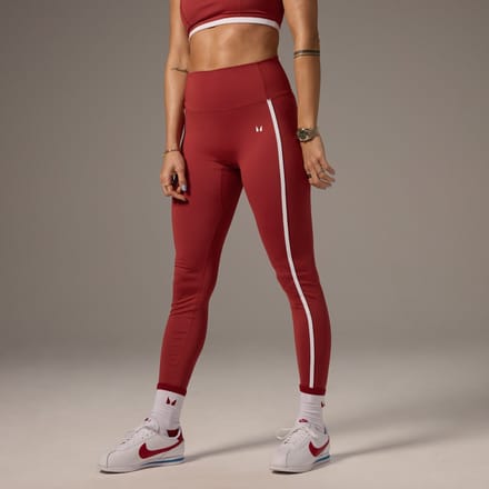 MP X Tatiana contrasterend gestreepte legging - Verwassen roestrood - L