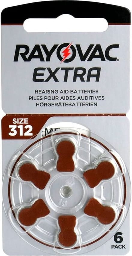 Rayovac 312 extra advanced - 6 stuks
